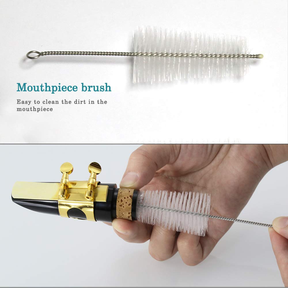 Clarinet Cleaner Care Cleaning Kit,Maintenance Kit,Key Oil,Cork Grease,Swab,Cleaning Cloth,Thumb Rest,Mouthpiece Brush and More(